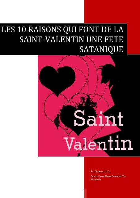 les 10 raisons qui font de la saint-valentin une fete satanique