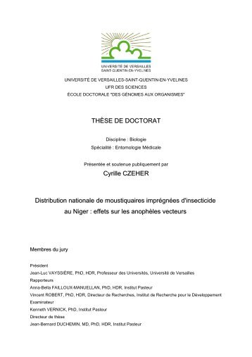 THÈSE DE DOCTORAT Cyrille CZEHER Distribution ... - TEL