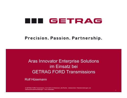 Getrag Ford Transmissions