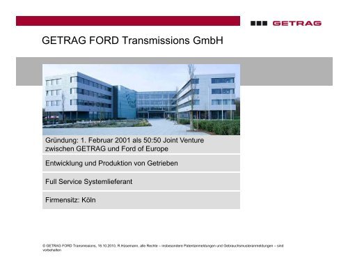 Getrag Ford Transmissions