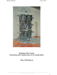 Breaking of the Vessels: Destruction and Creation in the Art ... - ARAS