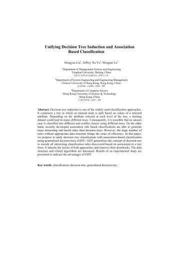 Unifying Decision Tree Induction and Association Based Classification