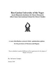 Ben-Gurion University of the Negev Jacob Blaustein Institutes for ...