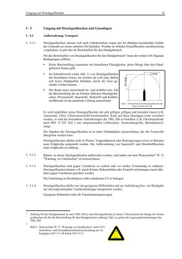 I - 5 Umgang mit Druckgasflaschen und Gasanlagen - Arbeits- und ...