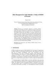 Risk Management in Agile Methods: A Study of DSDM in ... - ARAN