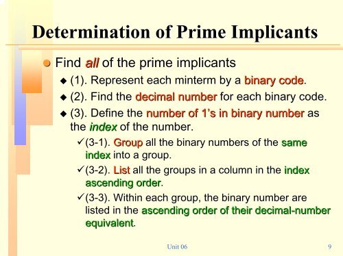 Prime Implicant