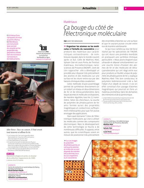 CNRS le journal Juin 2011 - Culture Science PACA