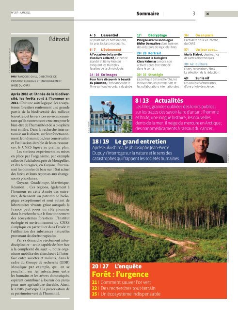 CNRS le journal Juin 2011 - Culture Science PACA