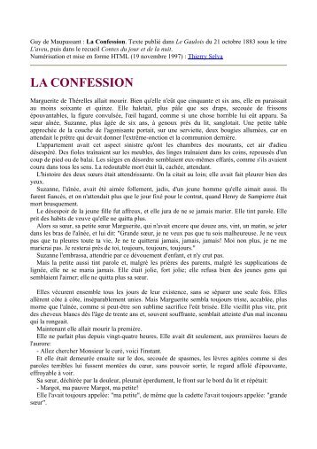 Guy de Maupassant : La Confession - Omero