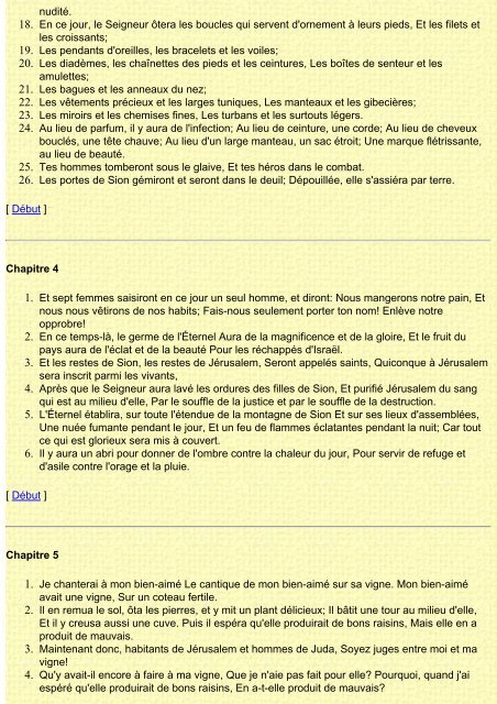 Bible LSG - Index Bible - Alleluia France