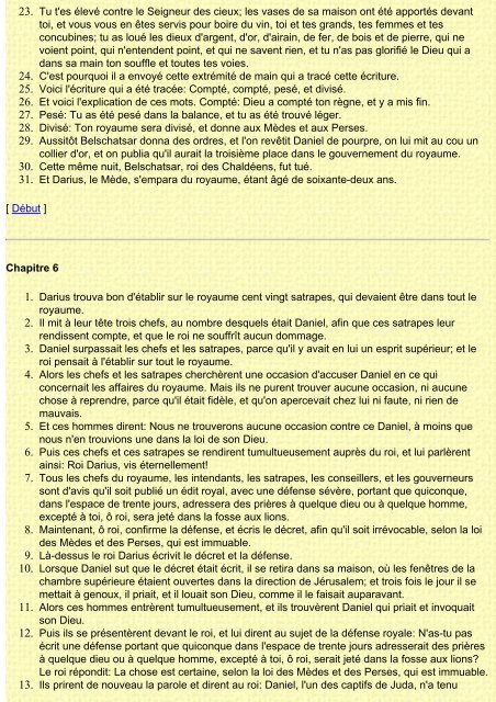 Bible LSG - Index Bible - Alleluia France