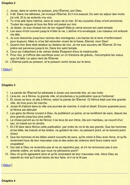 Bible LSG - Index Bible - Alleluia France