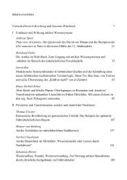 Inhaltsverzeichnis Vorwort (Dietrich Boschung und Susanne Wittekind)