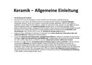 Keramik – Allgemeine Einleitung