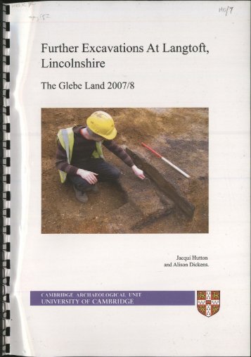 Further Excavations At Langtoft. Lincolnshire www - Archaeology ...