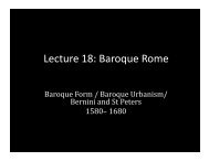 Lecture 18: Baroque Rome - School of Architecture and Planning
