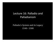 Palladio and Palladianism - School of Architecture and Planning