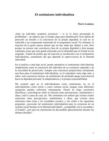0008 Lemieux - El sentimiento individualista.pdf - Archipielago ...