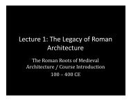 Lecture 1: The Legacy of Roman Architecture - School of ...