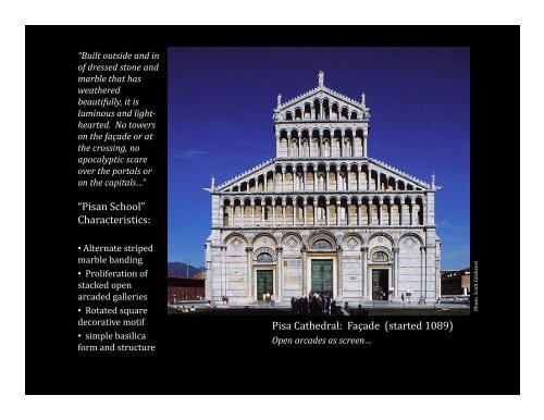 Lecture 6: Romanesque in Italy - School of Architecture and Planning