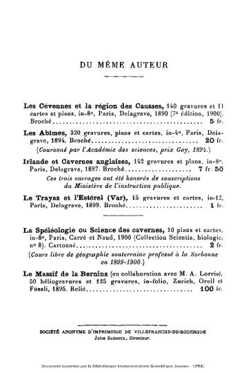 DU MÊME AUTEUR Les Cévennes et la région des Causses, 140 ...