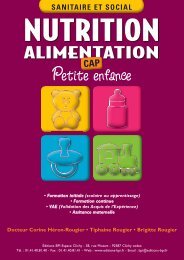 CAP Petite Enfance - Alimentation-Nutrition en PDF - Editions BPI