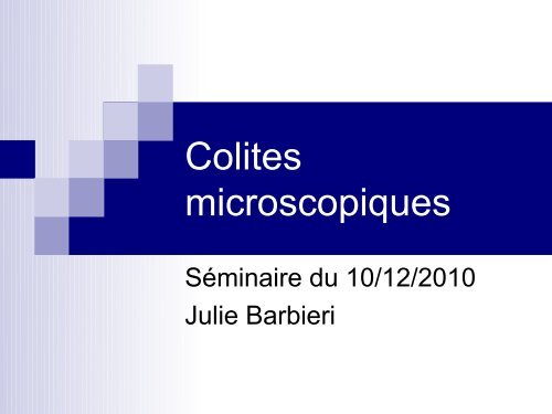 Colites microscopiques - Hepato Web