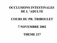 OCCLUSIONS INTESTINALES DE L 'ADULTE COURS DU PR ...