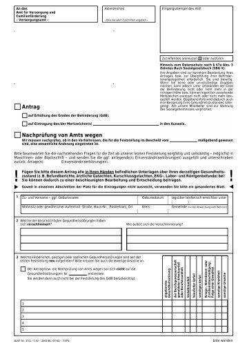 Antrag Nachprüfung von Amts wegen 