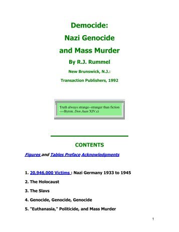 Democide: Nazi Genocide and Mass Murder - Archipielago Libertad