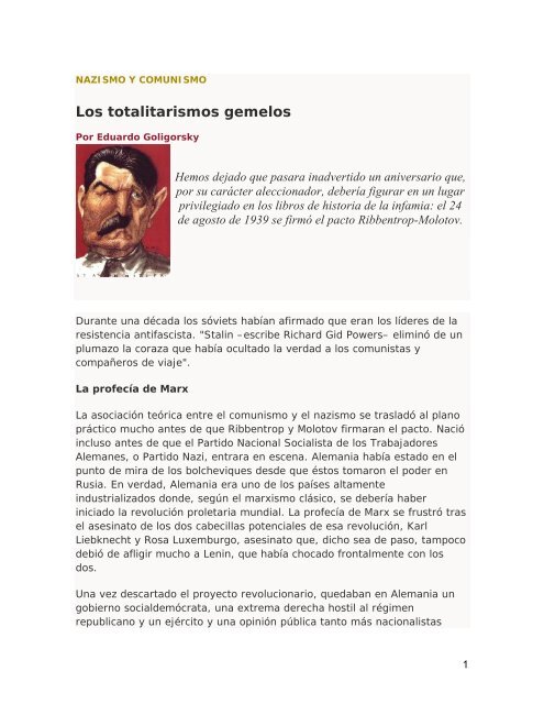 Los totalitarismos gemelos.pdf - Archipielago Libertad