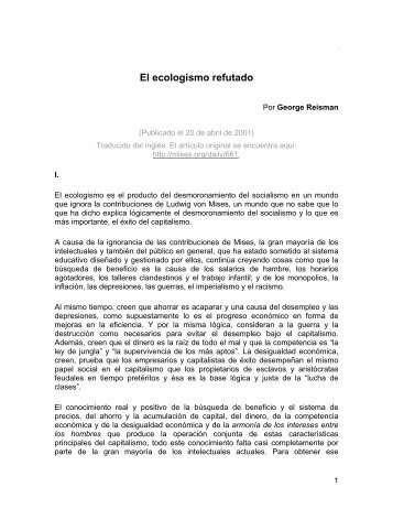 0003 Reisman - El ecologismo refutado.pdf - Archipielago Libertad