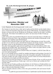 Kirchengruß 2009-4_2000 - Luth. Kirchengemeinde Grube - Ev ...