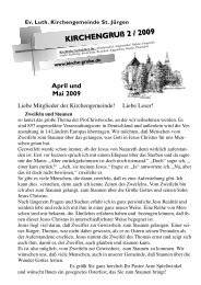 Kirchengruß 2009-2 - Homepage - Luth. Kirchengemeinde Grube ...