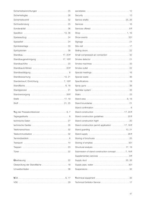 Organisatorische und Technische Richtlinien - Archiv - IAA