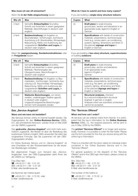 Organisatorische und technische Richtlinien ... - Archiv - IAA