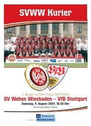 SVWW Kurier 1. Runde DFB-Pokal 2007 - Die offizielle Homepage ...