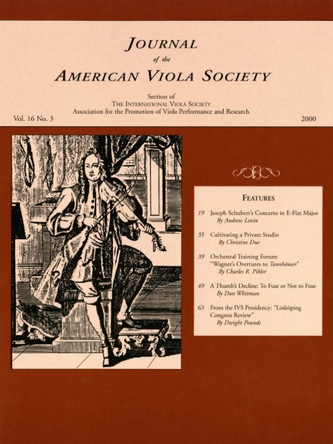 JAVS 16.3.pdf - The American Viola Society