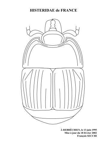 HISTERIDAE de FRANCE