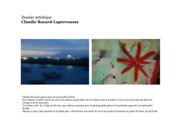 Télécharger le dossier artistique - Claudie Rocard-Laperrousaz