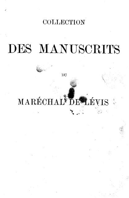 DES MANUSCRITS