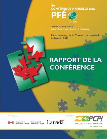 RAPPORT DE LA CONFÉRENCE RAPPORT DE LA CONFÉRENCE