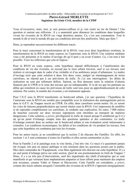 Verbatim au format PDF - Commission nationale du débat public