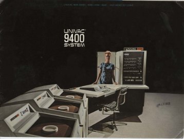 Univac 9400 System, ca. 1969