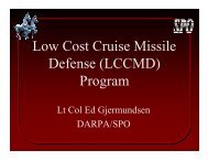 Low Cost Cruise Missile Defense (LCCMD) Program