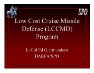 Low Cost Cruise Missile Defense (LCCMD) Program