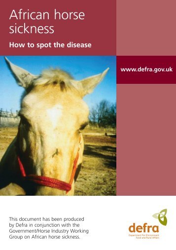 African horse sickness - How to spot the disease - Gov.uk