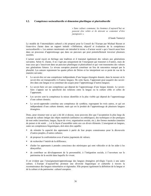 Introduction au contexte européen actuel de l'enseignement des ...