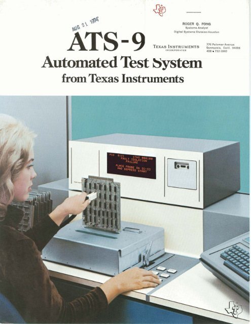 Texas Instuments ATS-960 Automated Test System, 1974
