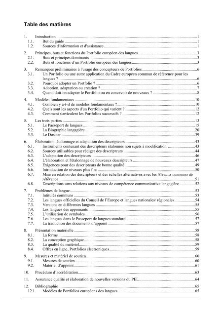 Guide à l'usage des concepteurs - Council of Europe